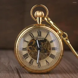 Pocket Watches Vintage London Steampunk Mechanical Watch Men's and Women's Bronze Biżuteria