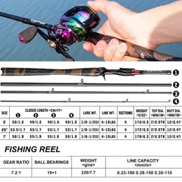 Sougayilang 2.1m UltraLight Carbon Fiber Fishing Pole With Reel For Bass,  Trout, And Carp Fishing Includes Baitcasting Set 230609 From Ren05, $31.74