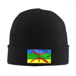 Basker flagga av Amazigh Skullies Beanies Caps Hip Hop vinter varma kvinnor män stickar hattar unisex vuxen drapeau berber bonnet hatt