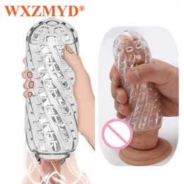 Male Masturbation Device Soft Pussy Adult Endurance Exercise Aircraft Cup Transparent Vagina Sex Toys for Men Adult Products