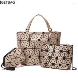 Evening Bags Sac A Main Brand Women Geometric For 2023 Quilted Shoulder Laser Plain Folding Female Handbags Bolsa Feminina