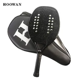 Tennis Rackets HOOWAN Blackshark UDC Beach Racket Carbon Double Straight Hole System Soft EVA Core Triangle Base 230608