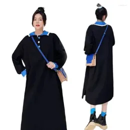 Casual Dresses Fashion Vestidos Large Size Fleece Thick Dress Female Korean Spring Summer Woman 2023 Long Loose Sweater