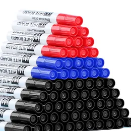 Markery 10pcsset Waterborne Whiteboard Marker Pen Blackbluered Ink Surowe NIB Pens School Supplies Pactionery 230608