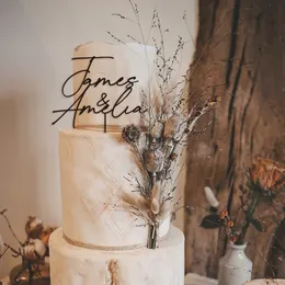 Andra evenemangsfestleveranser Personlig bröllopstårta Topper Anpassad efternamn Cake Topper för bröllop Rustik Bröllop MR och MRS CAKE TOPPER 230608