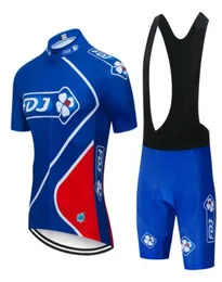 2019 New FDJ team Cycling Short Sleeves jersey shortssets Culotte suit sets summer winter Men039s Outdoor Bicycle Sweatshirt 9915997