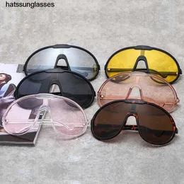 2022 Borderless Frame Integrated Sunglasses Unisex Windproof Sunglasses Large Frame Outdoor Sunglasses