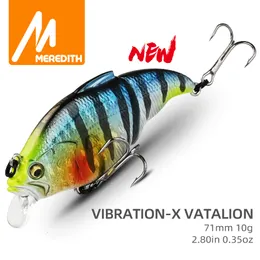 Baits Lures MEREDITH VIBRATION-X VIB 71mm 10g Wobblers Fishing Tackle Fishing Lures Vibration Bait for Full Depth Artificial Accessories 230608
