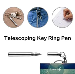 1PCS Ball Point Pen Keychain Multifunctional Mini Metal Key Ring Stainless Steel Telescopic Pen Keyring Telescoping Pen Tool6857891
