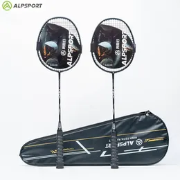 Badminton Rackets ALP RR 2PCS 4U G5 Original Design Raket Full kolfiber 2225 kg Strunk Sports Racket med gratis stränggrepp och väska 230608