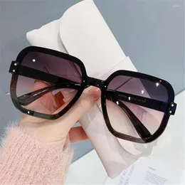 Sunglasses Classic UV400 Eyewear For Lady Vintage Square Big Frame Oversized Women Sun Glasses