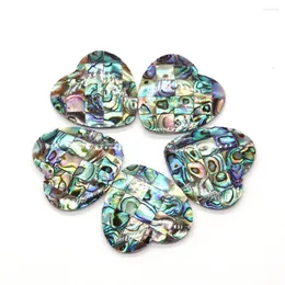 Ciondoli Ciondolo conchiglia di abalone patchwork di colore retrò squisito con collana da donna a forma di cuore su un lato, regalo fai-da-te fatto a mano