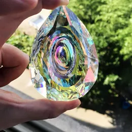 정원 장식 h D 행하는 크리스탈 프리즘 선산 캐처 창 장식 76mm Abcolor Chandelier 부품 DIY 홈 웨딩 장식 액세서리 230608