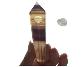 Natural Fluorite Purple Quartz Smoking Pipe Crystal Stone Obelisk Wand Point Cigars Pipes With Metal Filter2160494