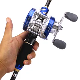 Rod Reel Combo Telescopic Fishing and Set Spinning Casting Sea Pole with All Metal Bait Wheel Double Brake Saltwater 230609