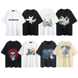 2023 Nowy projektant Tide marka T-shirts Modna moda Casual Crewneck Graffiti Tees krótkie rękawie luksusowe hip-hopowe streetwear bawełniany gołębi