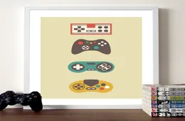 Gaming Print Retro Wall Art Canvas Painting Gamer Gift Video Game Vintage Poster Gamepad Controller Picture Boys Kids Room Decor5629320