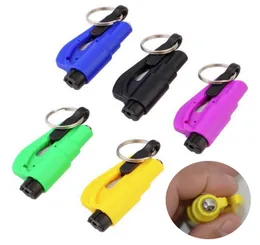 Mini Safety Hammer Keychain Pendant Car Window Glass Breaker Seat Belt Cutter Lifesaving Escape Rescue You Emergency Tool 8 Color1121355