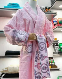 New Mens Womens Home Robes Collo a scialle Cotone Soft Fluffy Sleepwear Designer designer Luxury Vintage Accappatoio Pigiama Amanti unisex Vestaglia da notte
