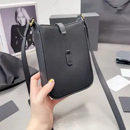 Crossbody Bag Phone Bags Pouch Fashion Letter Snap Closure Handbags Purse Adjustable Shoulder Strap Genuine Leather Simple Design Women Handbag