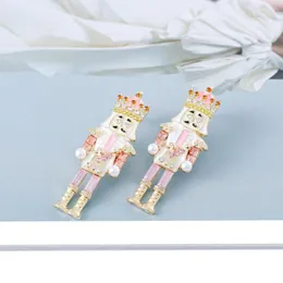 Dangle Earrings Nutcracker Soldier Rhinestone Earring Crystal Statement Drop Party Jewelry For Women