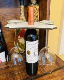 MDF Sublimation Wine Caddy Holder Table Decoration Blanks Stemware Rack för Goblet Glass Hanger7220145