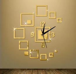 Newly 55X45cm Wall Clocks Fashion Watches 3D Stereo Acrylic DIY Living Room Bedroom Decoration Wall Clock 9 A4r69540691