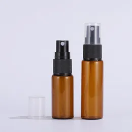 5ML 10ML 15ML 20ML Amber Glass Perfume Bottle Empty Refilable Spray Bottle with Black Pump Sprayer Nnsjo