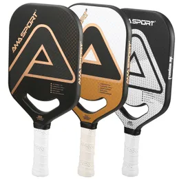 Tennis Rackets AMASPORT USAPA Approved Pickleball Paddle Elongated 3K Friction Carbon Fiber Texture Surface Edgeless PP001 PP002 230608