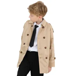 Tench Mäntel Große Jungen Khaki Peacoat Kinder Trenchcoat Zweireiher Klassische Knopfjacke Kinder Frühling Herbst Jacken Outwear Mäntel 230608