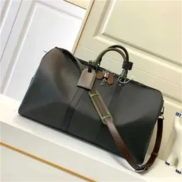 New Duffel Bags borsa firmata 50cm moda uomo donna borse da viaggio in vera pelle borse da viaggio firmate di marca con serratura borsa sportiva di grande capacità borsa per valigie