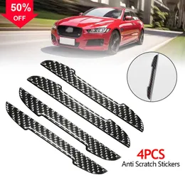 Nya 4st bildörrremsor Anti Scratch Sticker Carbon Fiber Edge Protective Strips Sidodörrar Listerslingar Skrapade klistermärken för BMW