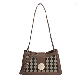 Evening Bags Women Shoulder Underarm Luxury Leather Handbags Solid Color Crossbody Bag For Female Small Square Handbag 2023