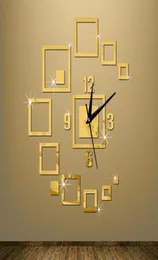Newly 55X45cm Wall Clocks Fashion Watches 3D Stereo Acrylic DIY Living Room Bedroom Decoration Wall Clock 9 A4r61123401