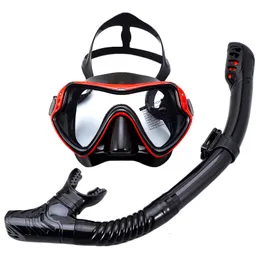 Maski nurkowe Joymaysun Profesjonalne nurkowanie maski nurkowe Zestaw do rurki z rurką dla dorosłych silikonowej spódnica przeciw fog gogle szklanki pływackie sprzęt basenowy 230608