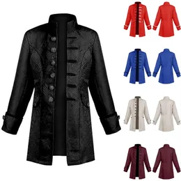 Suits Gothic Victorian Tailcoat Jacket Boy's Steampunk Medieval Cosplay Costume Male Pirate Viking Renaissance Formal Tuxedo Coats 230608