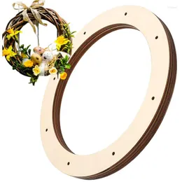 装飾的な花木製の花輪リング4パックリングプリカットホールフローラルフープマクラメクラフトウェディング