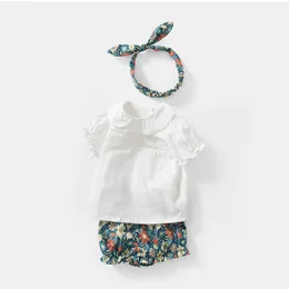 Sen Series Clothing 2023 New Ins Style Bubble Sleeved Children's Set Pure Cotton Baby Girl Princess Kjol