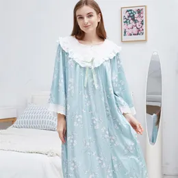 Damska odzież snu Kobieta koszulowa satynowa sukienka romantyczna jesienna panie luźne słodycze.