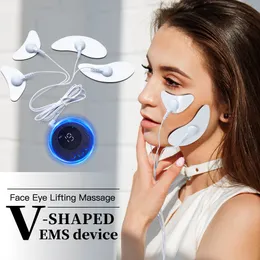 Dispositivos de cuidados faciais EMS Dispositivo de beleza para os olhos Remove rugas Instrumento para endurecer a pele em forma de V Lifting Antirrugas 230608