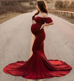 Maternity Dresses For Po Shoot Pregnant Women Sexy Shoulderless Mermaid Clothes Pregnancy Dress Baby Shower Pography Props L257h9457308