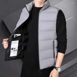 Men's Vests 2023 Casual Down Cotton Men'S Spring And Autumn Winter Korean Version Trend Wear A Vest Warm Shoulder Coat Boy