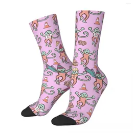 Calzini da uomo Moda Uomo Harajuku Roller Sock Poliestere Rosa Grafica Donna Primavera Estate Autunno Inverno