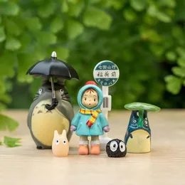 Dekorativa föremål Figurer Anime My Neane Hayao Miyazaki Totoro Action Figure Toy Mini Garden PVC Figurer Dekoration Söta barnleksaker Födelsedagspresent 230608