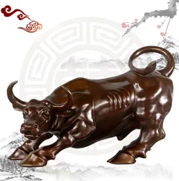 8pieces 8inch Big Wall Street Bronze Fierce Bull OX Statue06665161