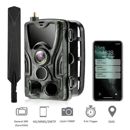 Kamery myśliwskie Suntekcam HC-801 Seria aplikacji 4G 20MP 1080P TRAIL TRAIL Camera Wireless Wildlife Cameras 0,3S Trigger Night Vision 230608