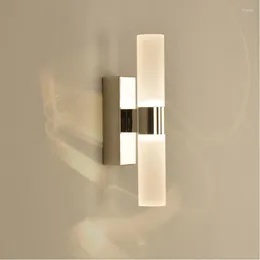 Wall Lamp Minimalist LED Mirror Light For Bathroom AC85-265V 6W Double Heads Acrylic El Bedroom Beside Lamps