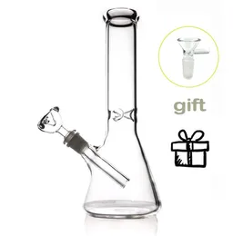 112quot glass beaker bong tube clear glass water pipe bongs with ice catcher downstem two pcs 14mm bowl for smoke cigarette her7490022