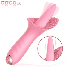 Zunge lecken G-Punkt Klitoris Vibrator Klitoris Kitzel Sexspielzeug für Frauen 10 Muster Vibrierende Vaginalmassage Erwachsener Orgasmus Produkt L230518