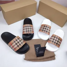Fashion leather stitching checkerboard flat sandals designer style new high-quality beach travel slippers 35-46 (Size 45-46 custom non-refundable)